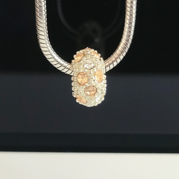 Zales Crystal Charm | Pandora-Style Charm | Green, Peach, Clear Crystals - Picture 13 of 16